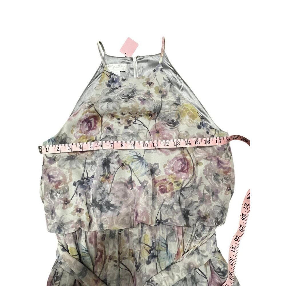 Anthropologie BHLDN Donna Morgan Alana watercolor floral halter top maxi gown 10 - Picture 8 of 9